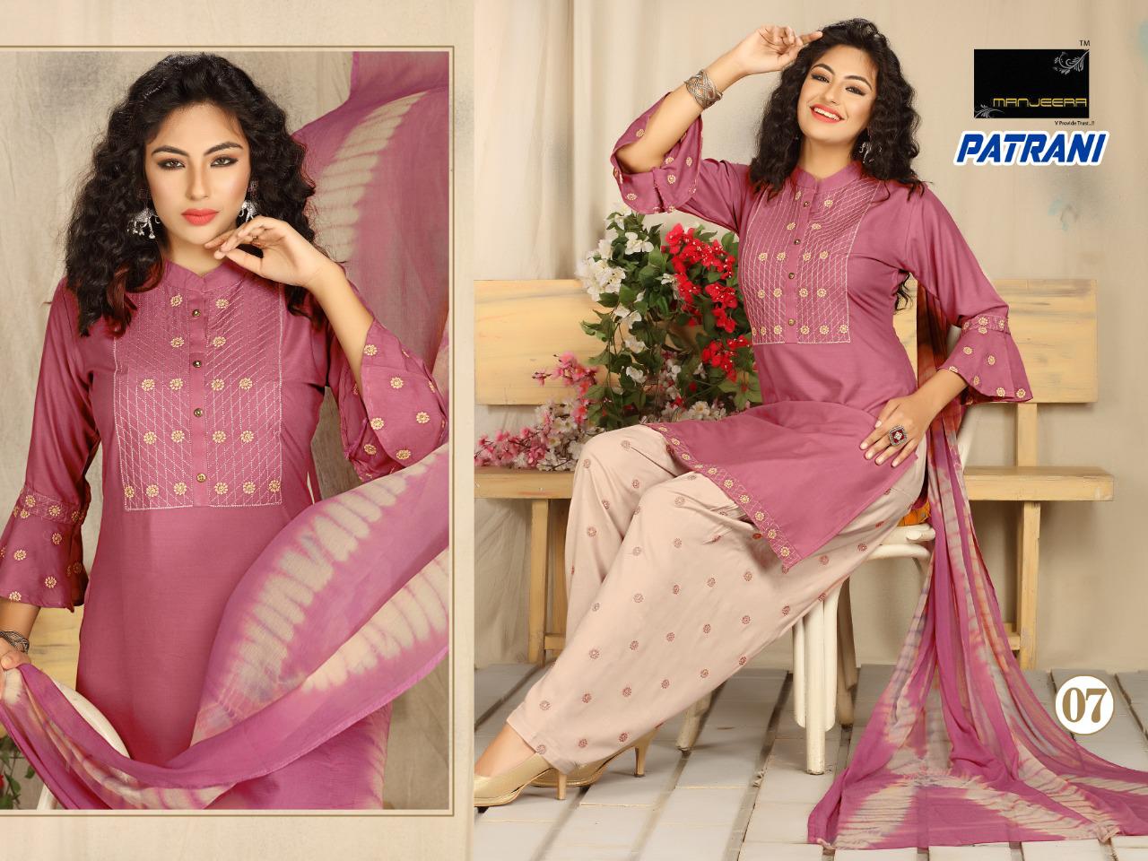 Manjeera Patrani 1 Rayon With Bell Sleeves Latest Fancy Designer Readymade Dress Collection